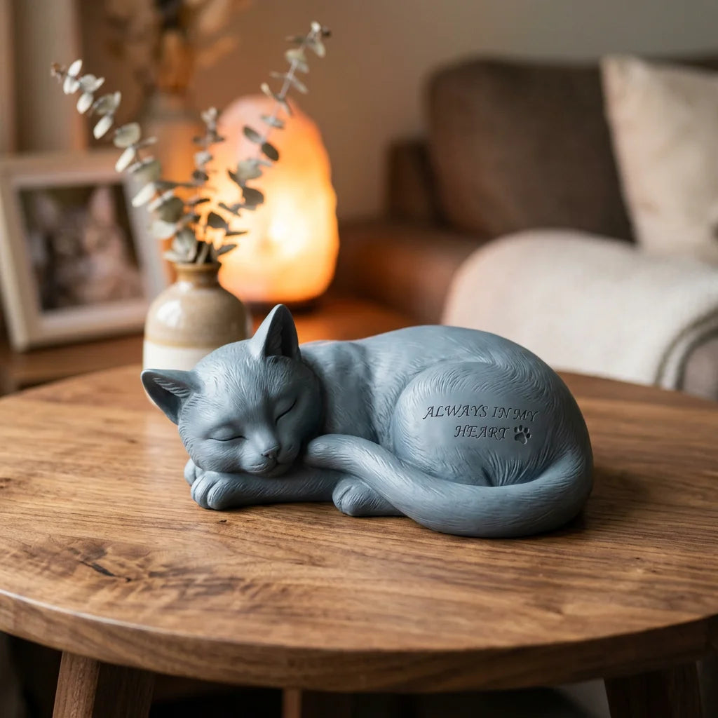 Personalized Memorial Stone for Pets - Garden Marker with Paw Print